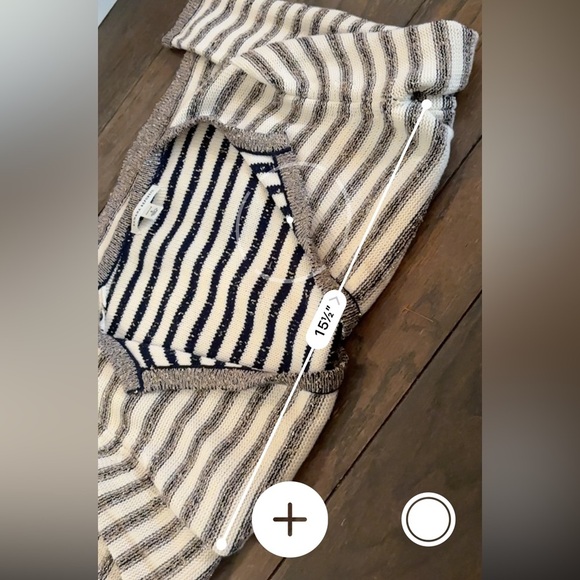 Banana Republic Striped Metallic Sparkle Button Down Cardigan Size Small Petite - Picture 4 of 6